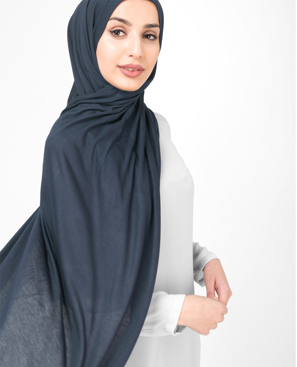 Ombre Blue Jersey Hijab