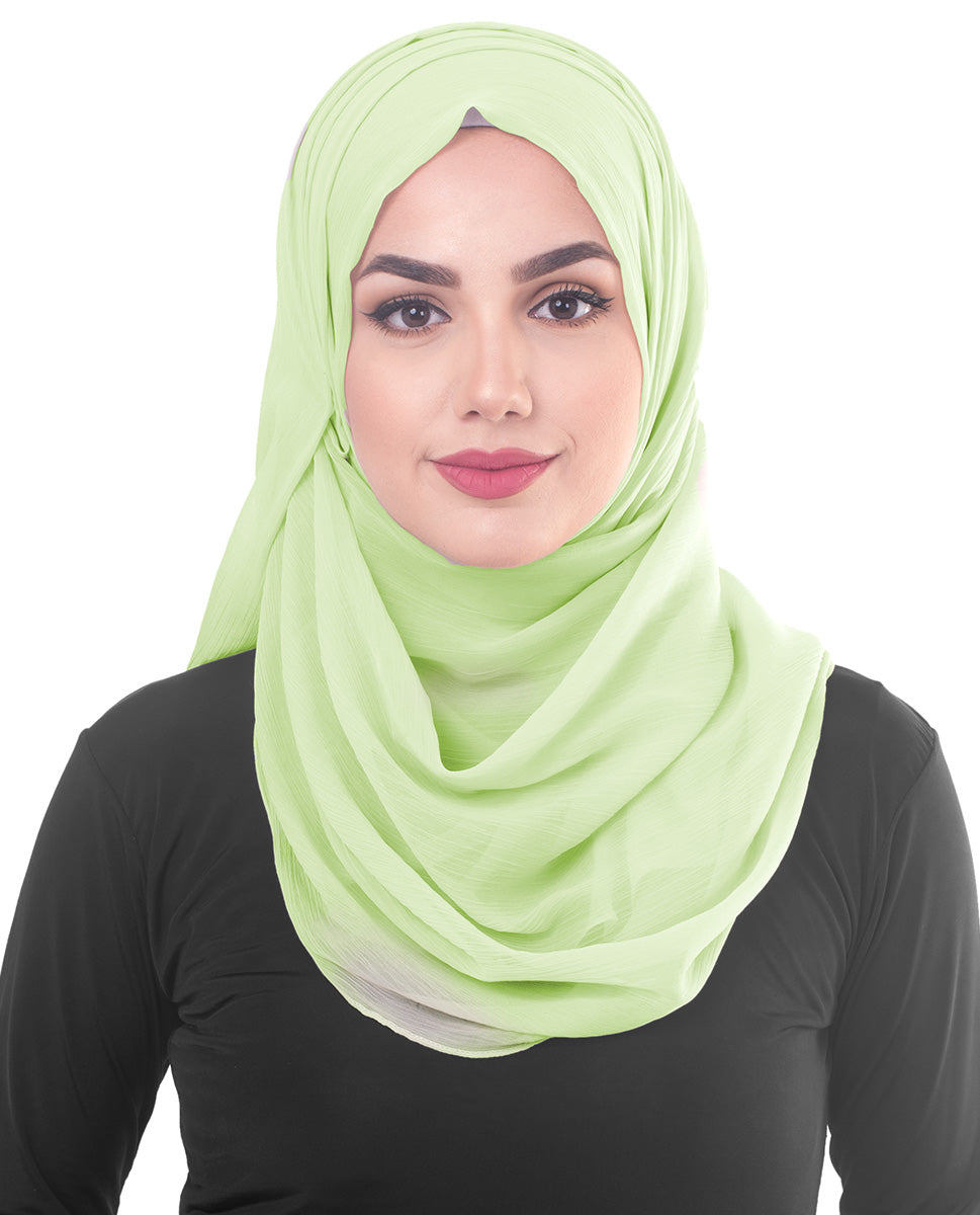 Shadow Lime Chiffon Hijab