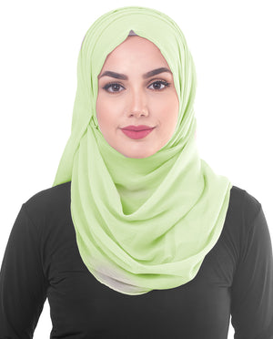 Shadow Lime Chiffon Hijab