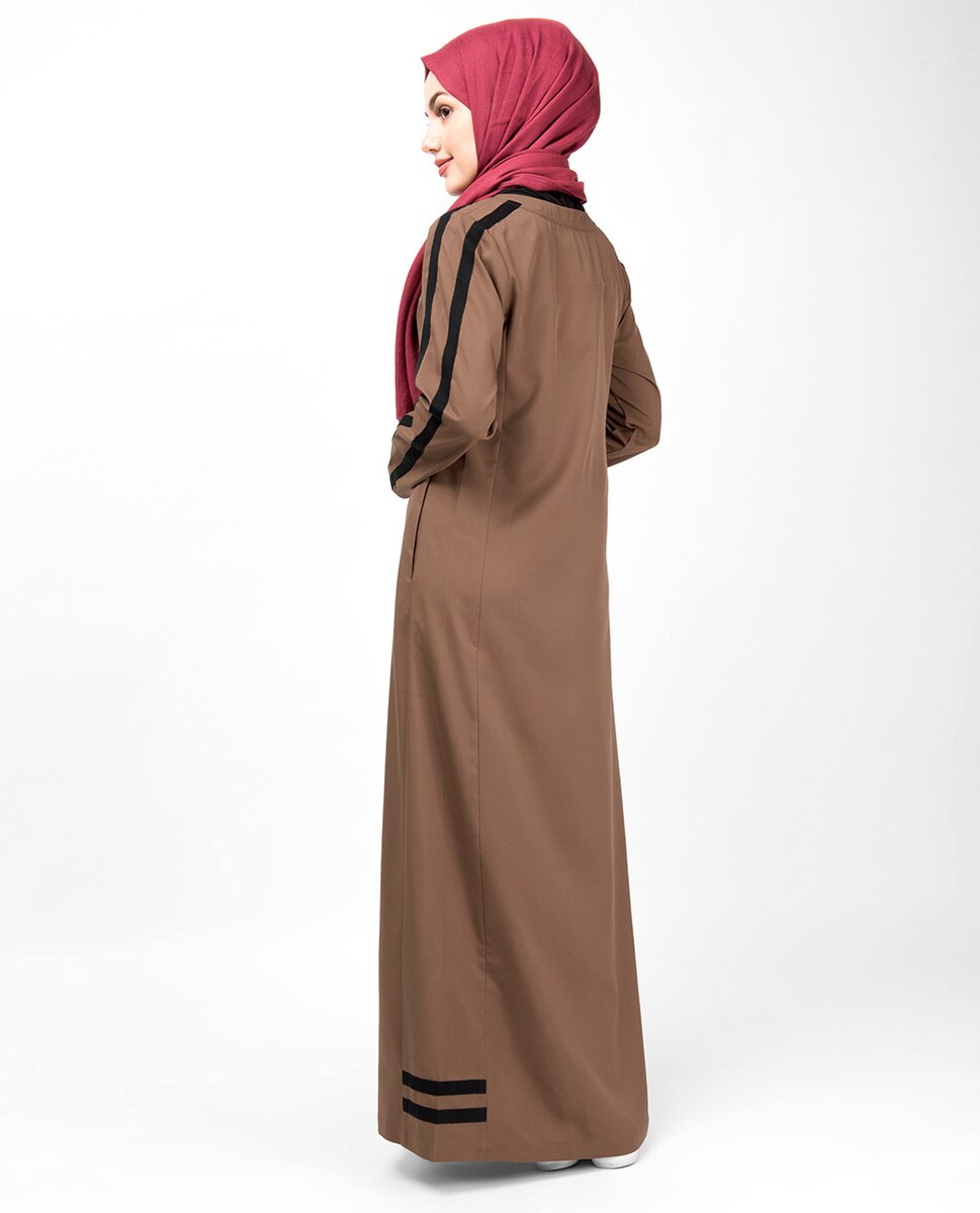 Double Trim Aztec Jilbab Abaya