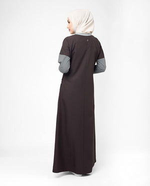 Drop Shoulder Plum Jilbab Abaya