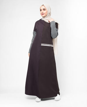 Drop Shoulder Plum Jilbab Abaya