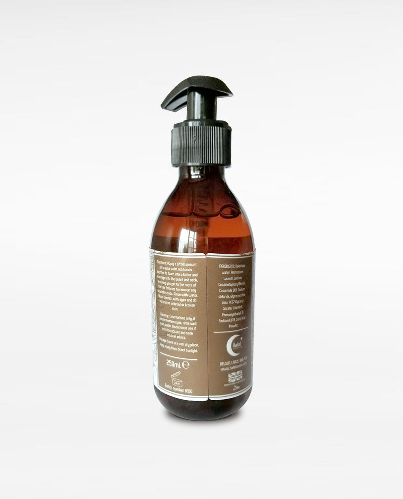 Halal Men's Beard Wash with Moroccan Oud Fragrance