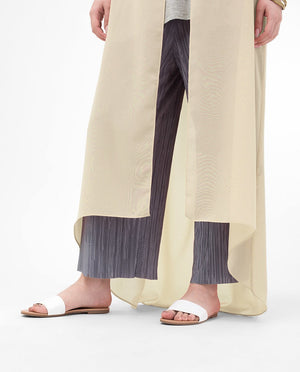 Long Sheer Fog Cream Kimono #