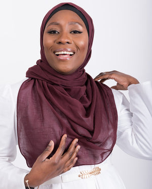 Rum Raisin Cotton Voile Scarf Hijab