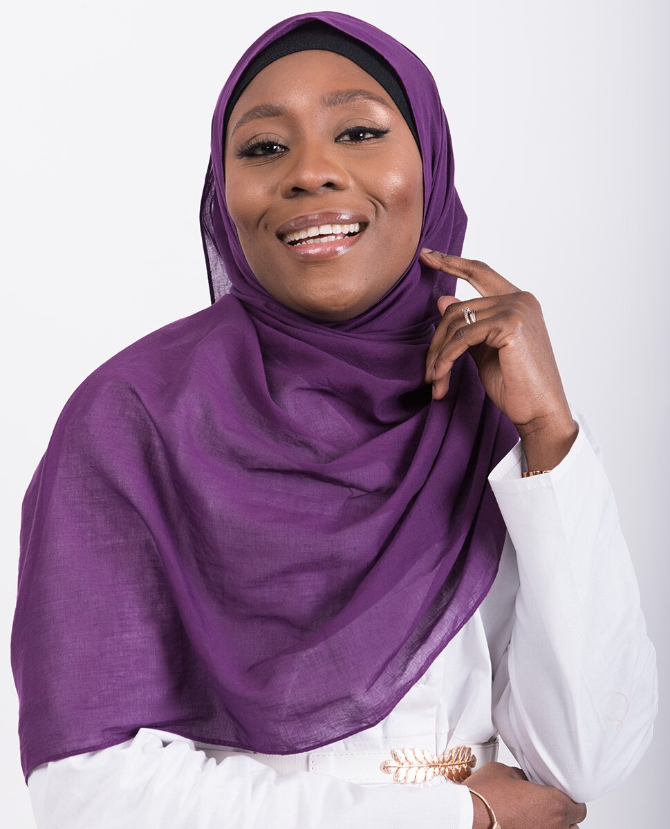 Plum Cotton Voile Scarf Hijab