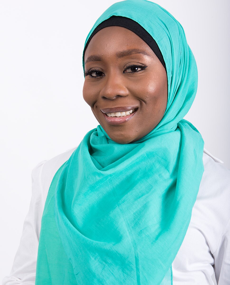 Aqua Green Cotton Voile Scarf Hijab