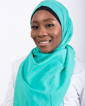 Aqua Green Cotton Voile Scarf Hijab