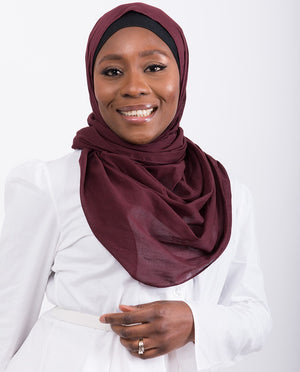 Rum Raisin Cotton Voile Scarf Hijab