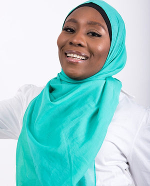 Aqua Green Cotton Voile Scarf Hijab