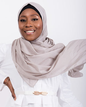 Silver Cloud Cotton Voile Scarf Hijab