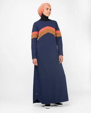 Active Orange Highlight Retro Abaya Jilbab S 54 Navy