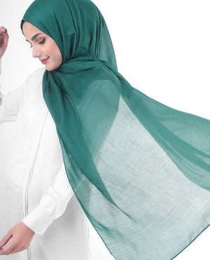 Alpine Green Viscose Woven Hijab Regular Alpine Green