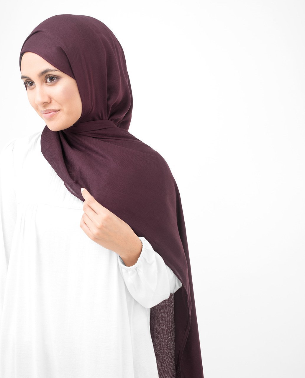 Amaranth Purple Viscose Woven Hijab Regular Purple 