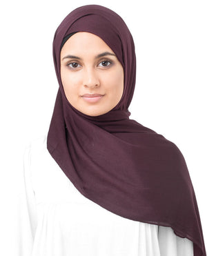 Amaranth Purple Viscose Woven Hijab Regular Purple