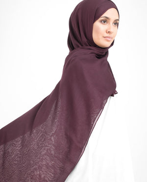 Amaranth Purple Viscose Woven Hijab Regular Purple