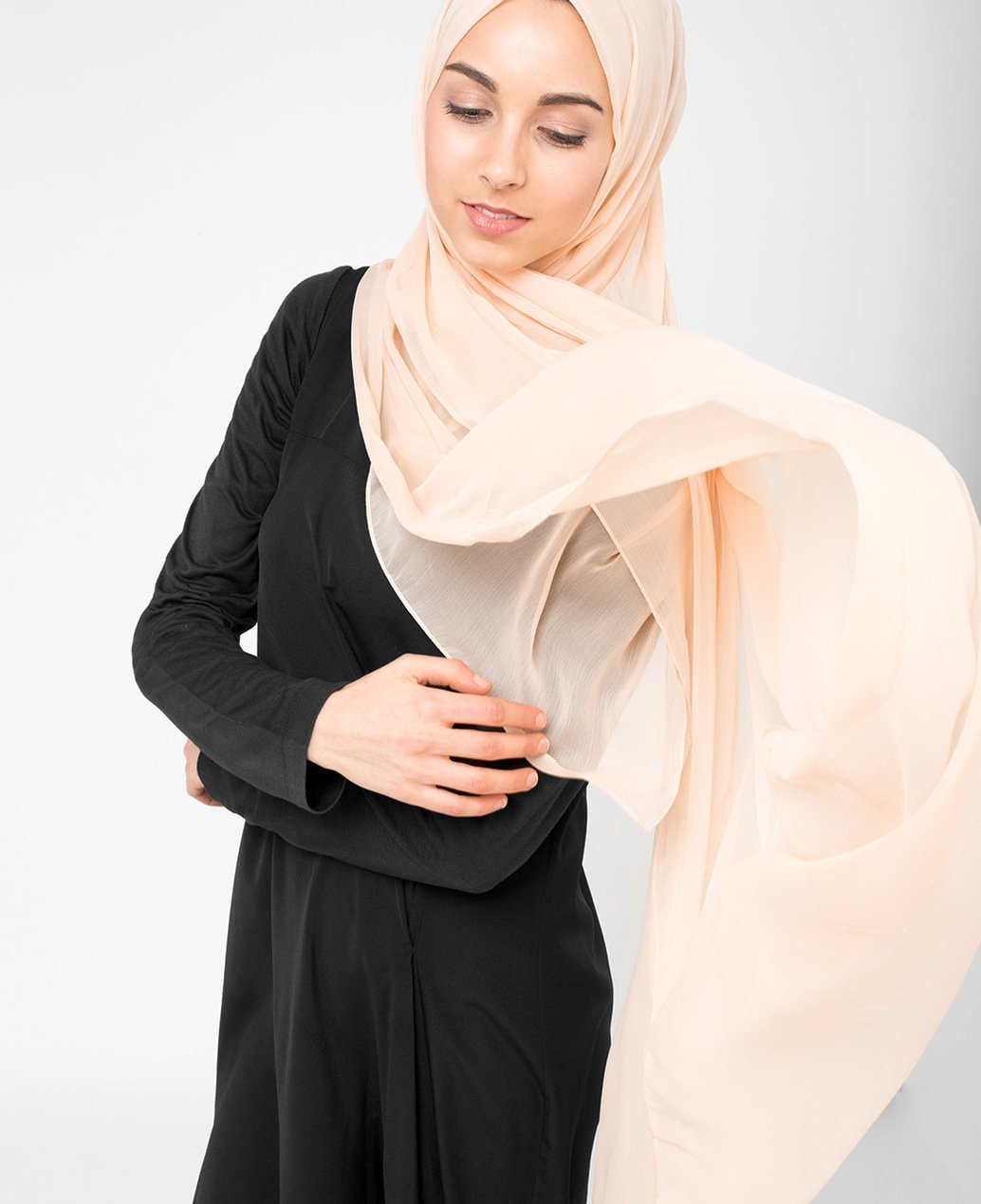 Amberlight Orange Poly Chiffon Hijab Regular