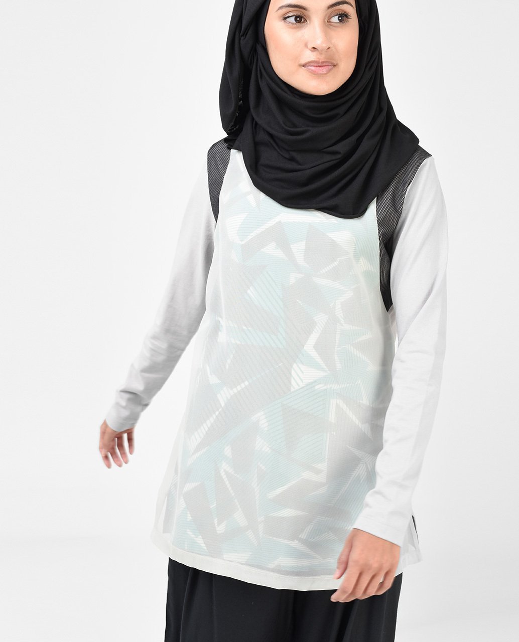 American Crepe and Jersey Top