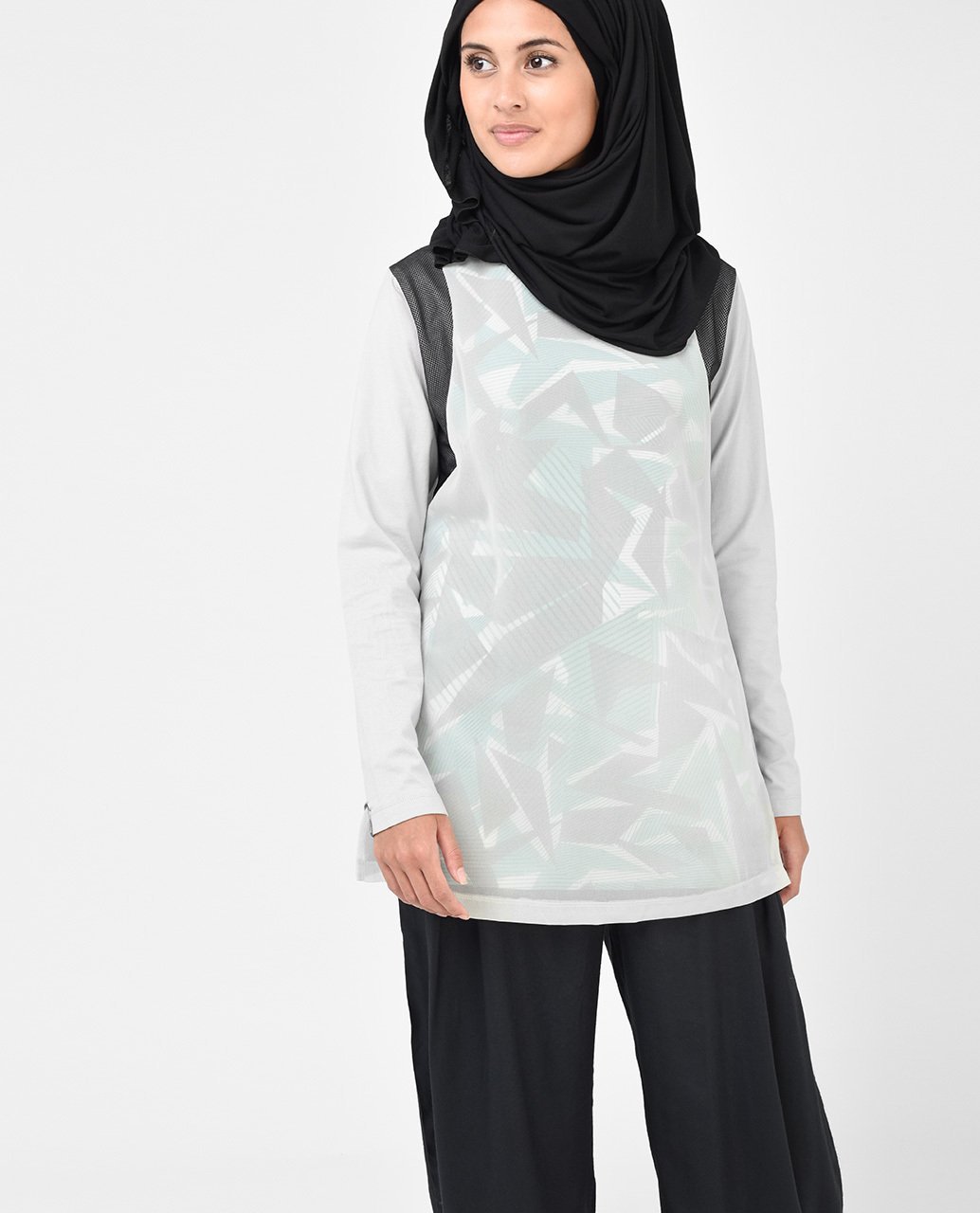 American Crepe and Jersey Top
