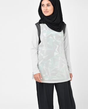 American Crepe and Jersey Top