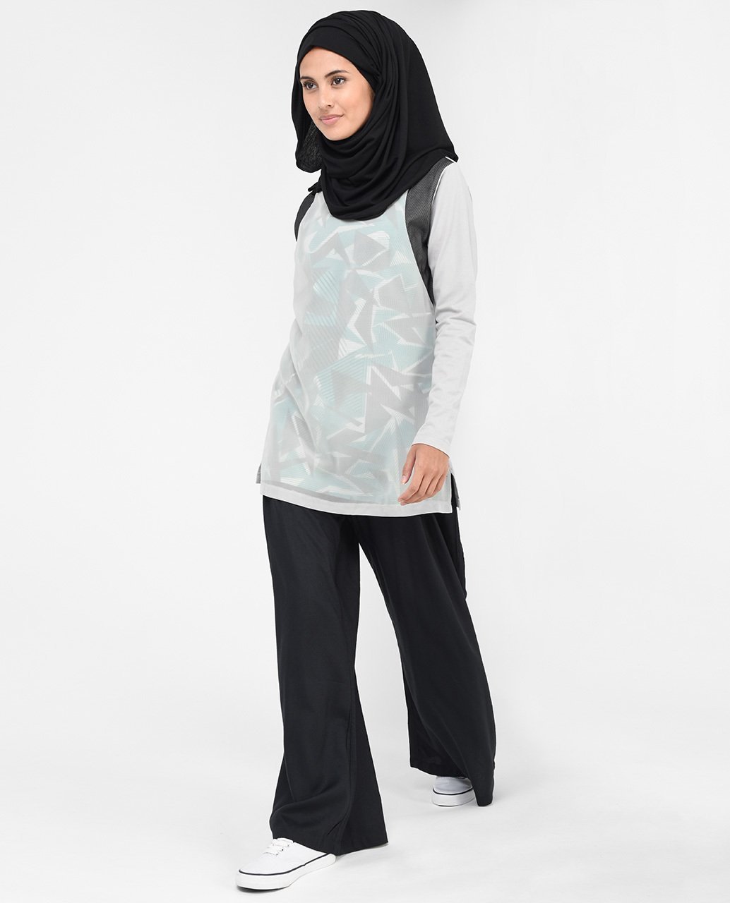 American Crepe and Jersey Top