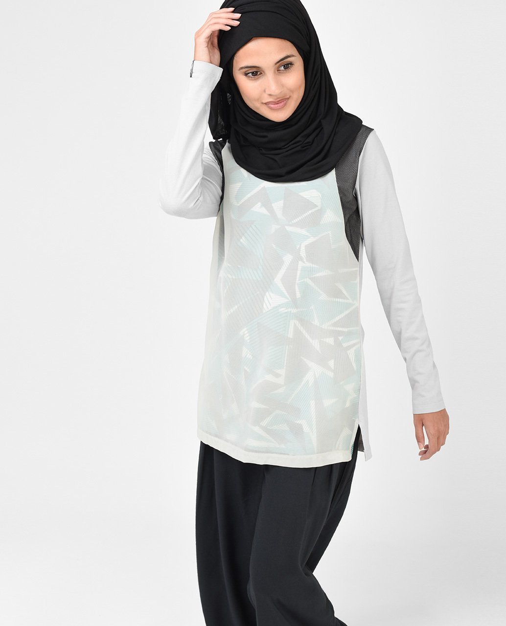 American Crepe and Jersey Top Slim