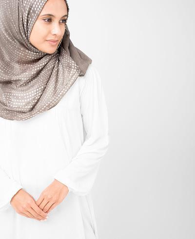 Ash White Hijab Regular Ash White