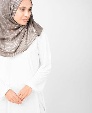 Ash White Hijab Regular Ash White