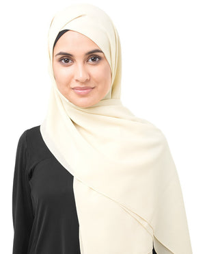Biscotti Beige Poly Georgette Scarf Regular Biscotti Beige