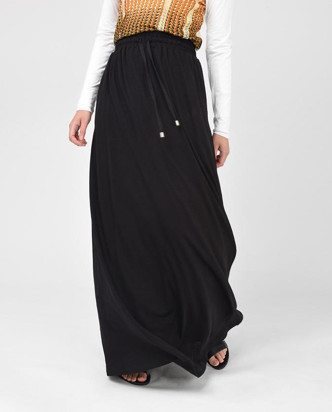 Black Long Maxi Skirt Slim Petit (W28 L36)