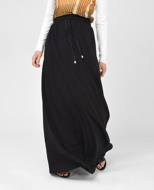 Black Long Maxi Skirt Slim Petit (W28 L36)