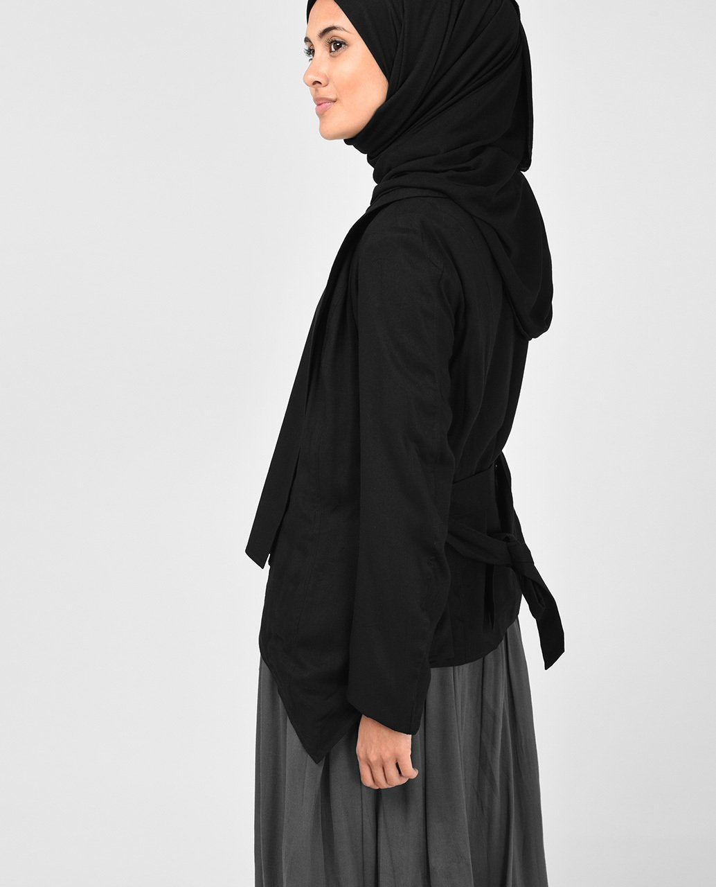 Black Open-Front Blazer