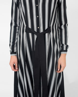 Black & White Modest Shirt Dress Small (8-10) Petite (- 5'2")