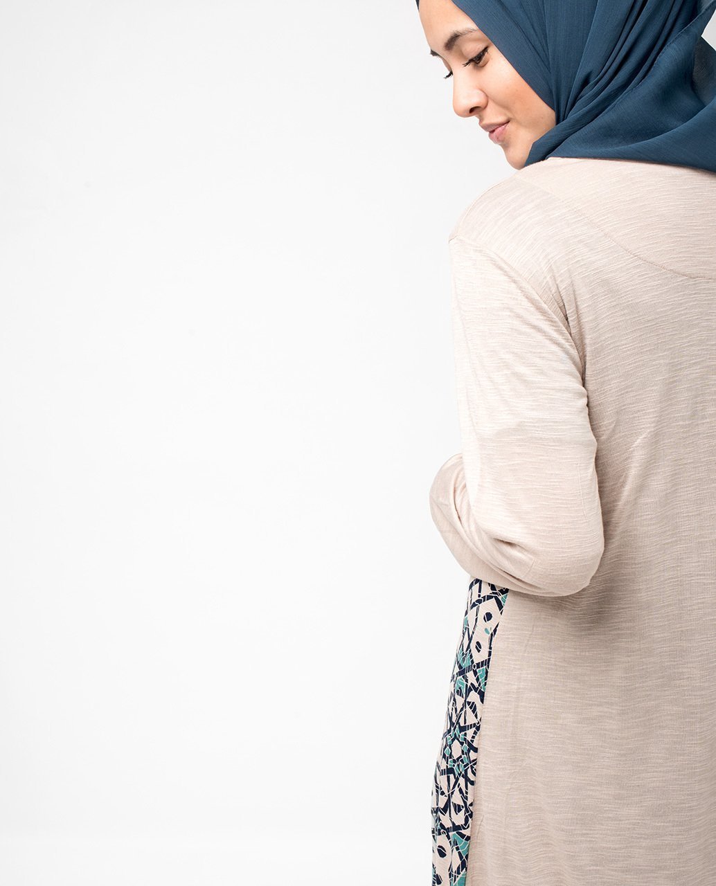 Blue Scatter Print Top Slim