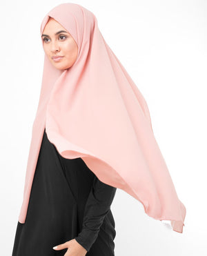 Bridal Rose Poly Georgette Hijab Regular Bridal Rose