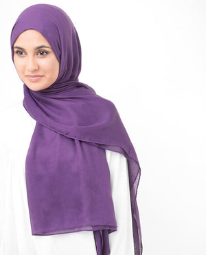 Bright Violet Viscose Woven Hijab Regular Bright Violet