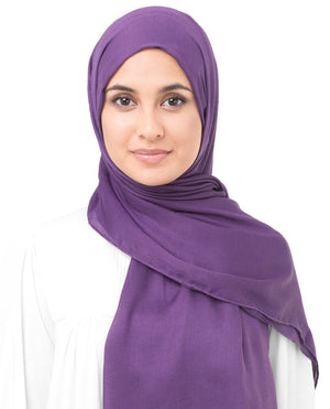 Bright Violet Viscose Woven Hijab Regular Bright Violet