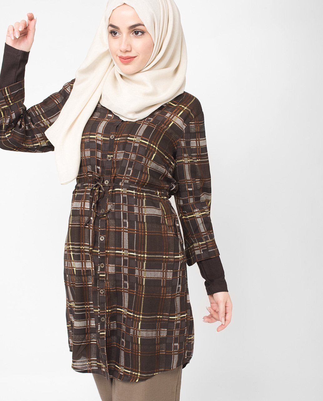 Charcoal Check Shirt Slim