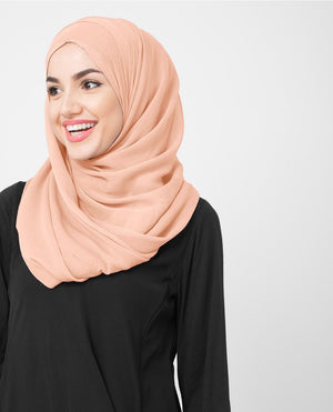 Chiffon Hijab in Evening Sand Color M Evening Sand