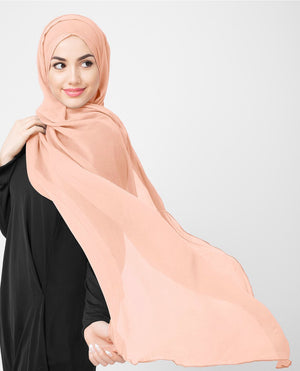 Chiffon Hijab in Evening Sand Color M Evening Sand