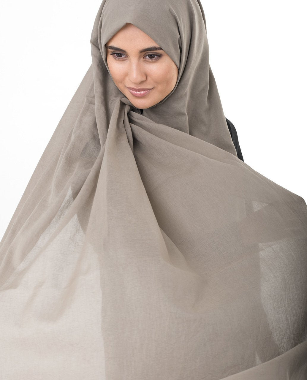 Cotton Voile Hijab in Almondine Beige Regular Almondine Beige