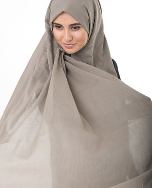 Cotton Voile Hijab in Almondine Beige Regular Almondine Beige