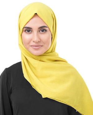 Cotton Voile Hijab in Cellery Yellow Color Regular Cellery Yellow