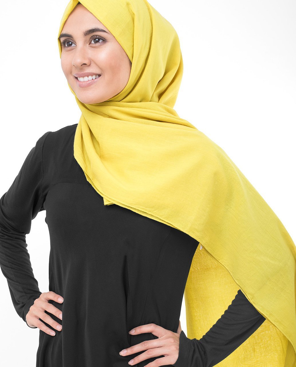 Cotton Voile Hijab in Cellery Yellow Color Regular Cellery Yellow