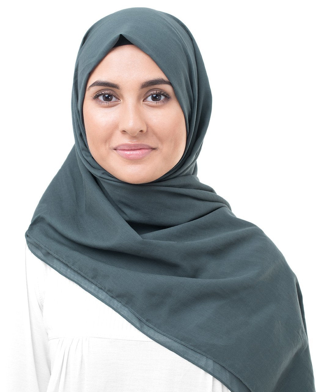 Cotton Voile Hijab in Dark Slate Blue Color Regular Dark Slate Blue