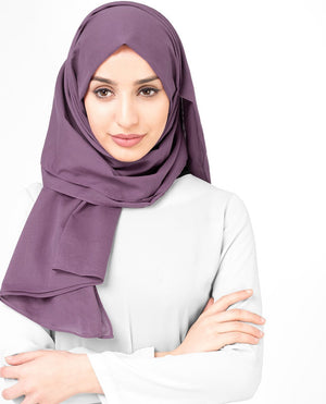 Cotton Voile Hijab in Dusty Lavender Color Regular Dusty Lavender
