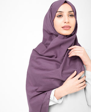 Cotton Voile Hijab in Dusty Lavender Color Regular Dusty Lavender
