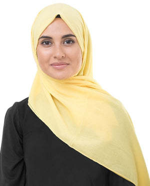 Cotton Voile Hijab in Goldfinch Yellow Color Regular Goldfinch Yellow