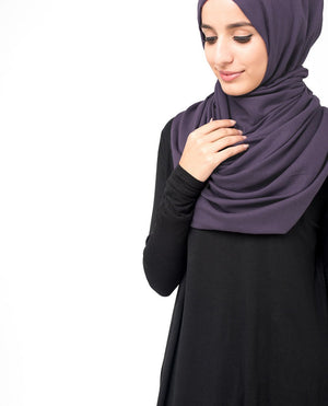 Cotton Voile Hijab in Loganberry Color Regular Loganberry