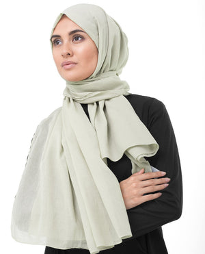Cotton Voile Hijab in New Nomad Beige Color Regular New Nomad Beige